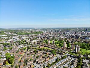 aerial photography of houses