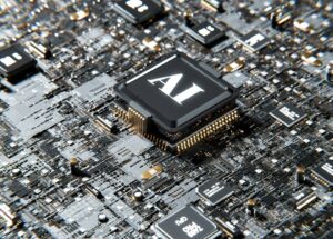 a computer chip with the letter a on top of it